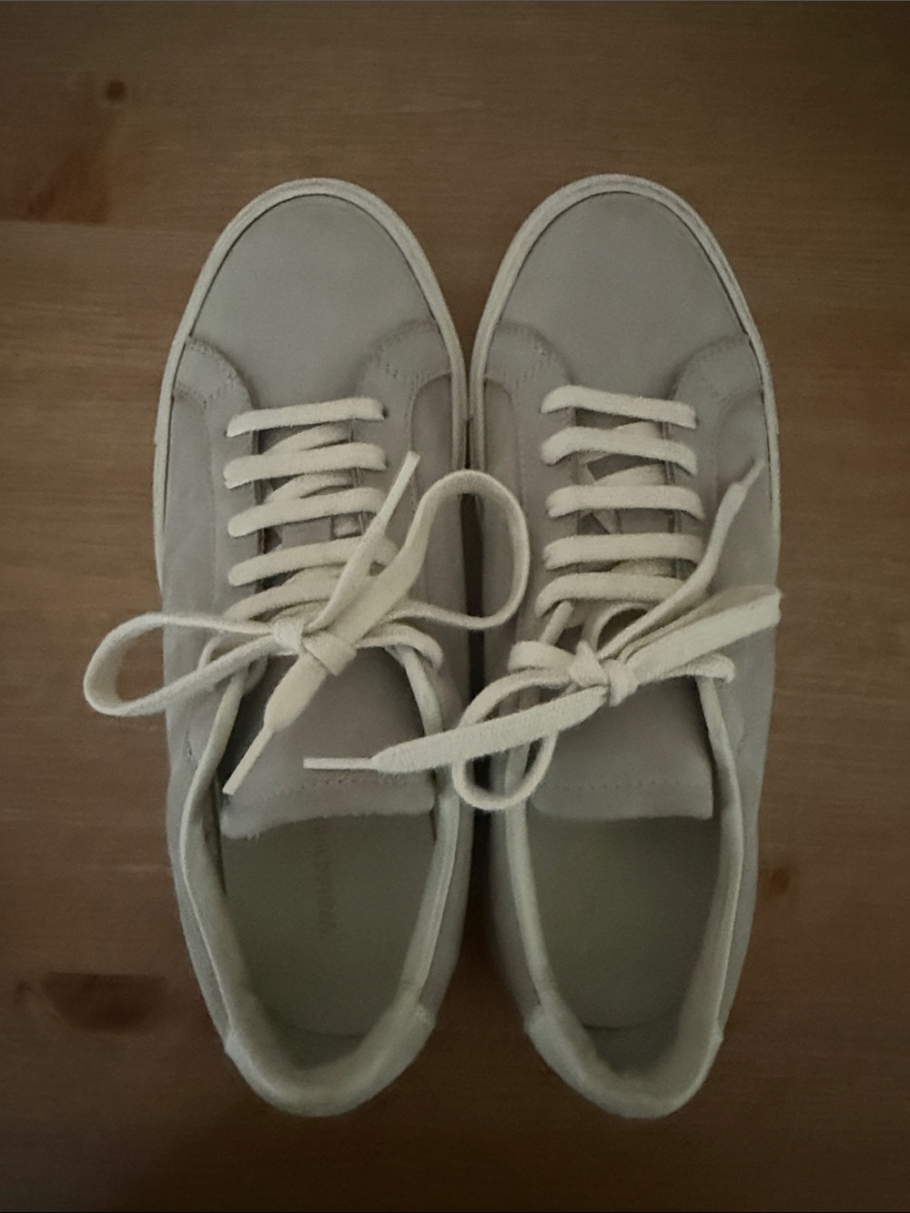 Common Projects Cream Suede Low-Top Sneakers